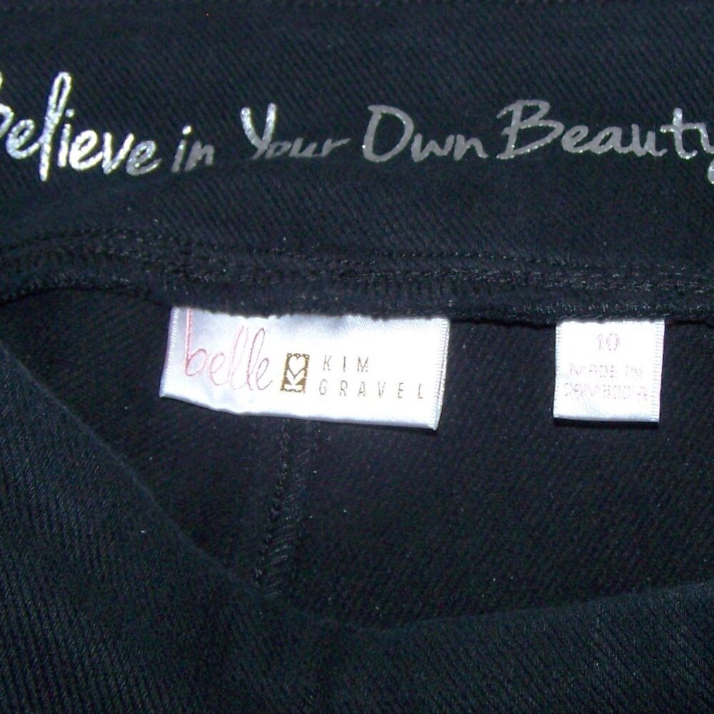 Belle by Kim Gravel Black Denim Jeans Size 10 – 29” hem - Picture 4 of 9